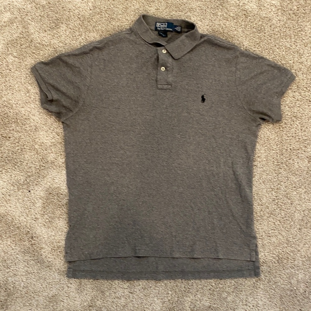 Gray Ralph Lauren custom fit polo